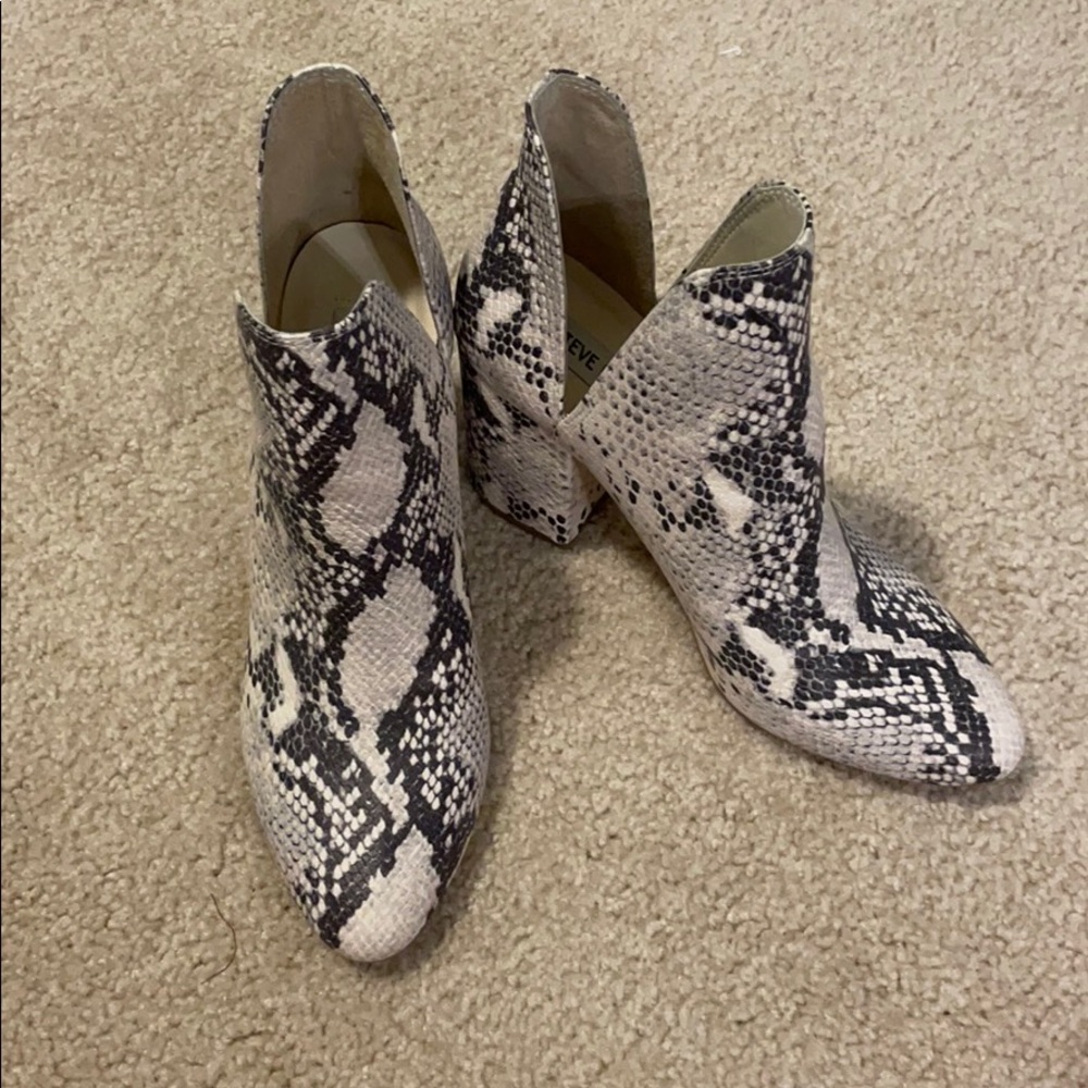 Steve Madden Faux Snakeskin Booties
